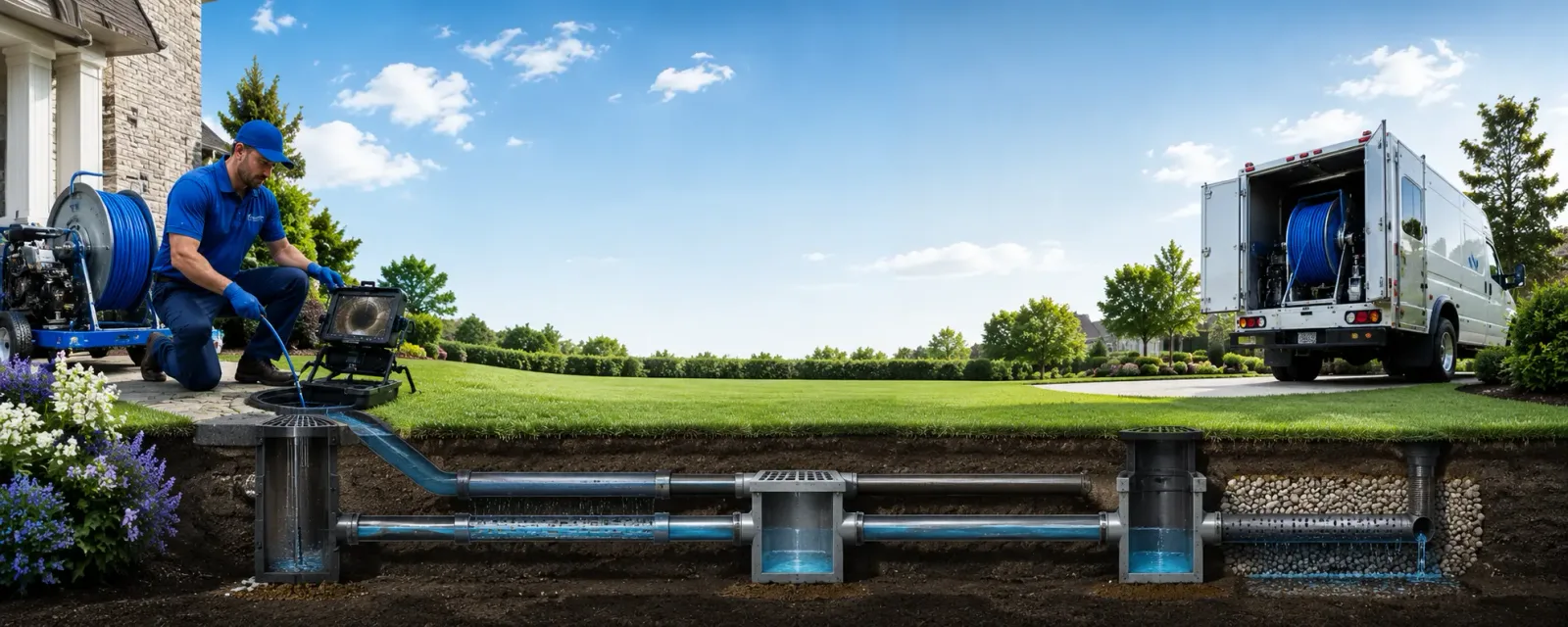 Outdoor drain cleaning information for Lumpkin, GA